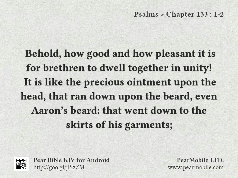 Psalms, Chapter 133:1-2